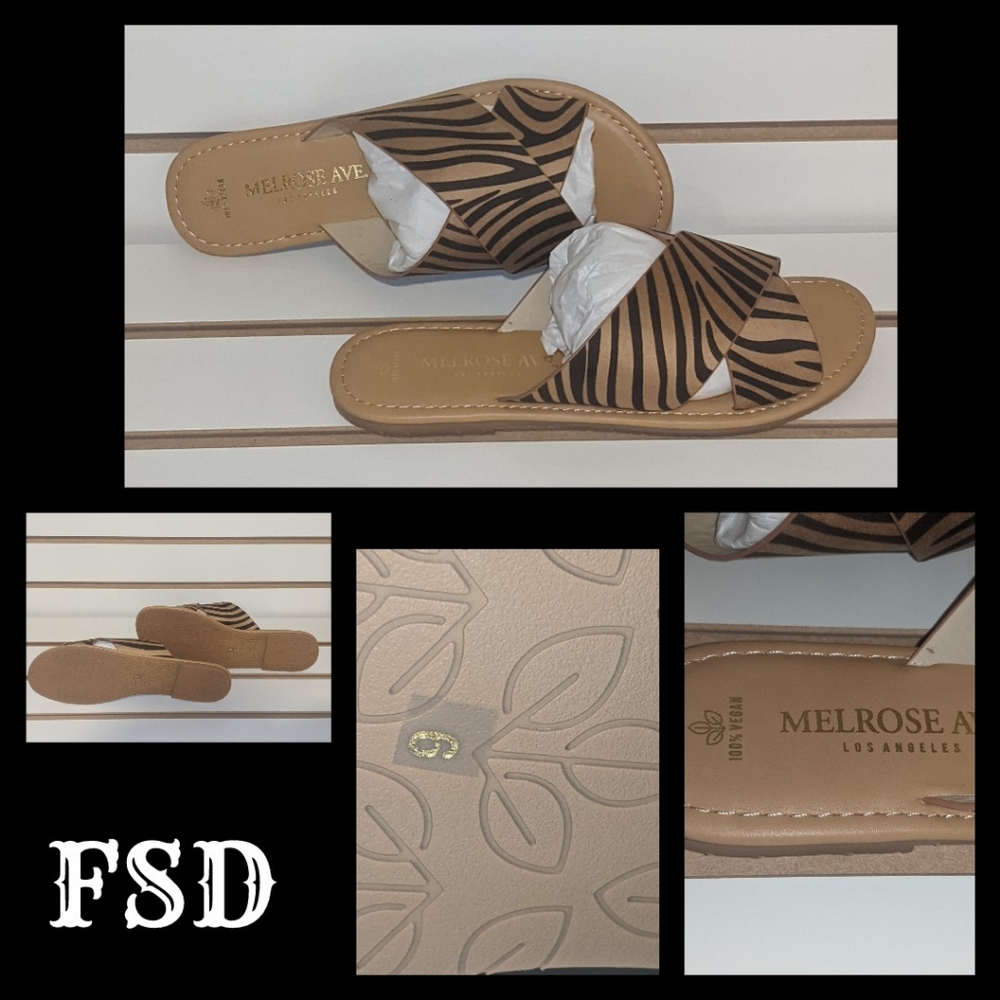 Melrose Ave Vegan Tiger Print Sandals